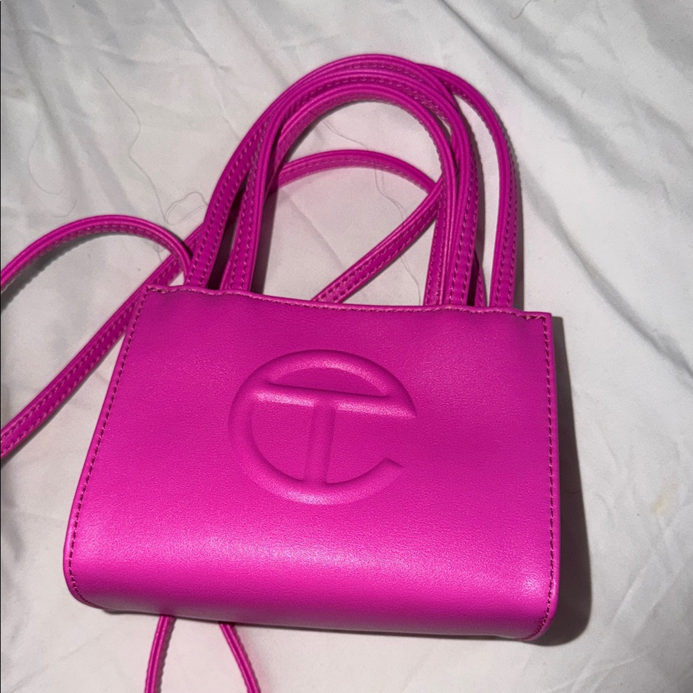 Telfar Azalea Embossed Leather Small Shopping Bag